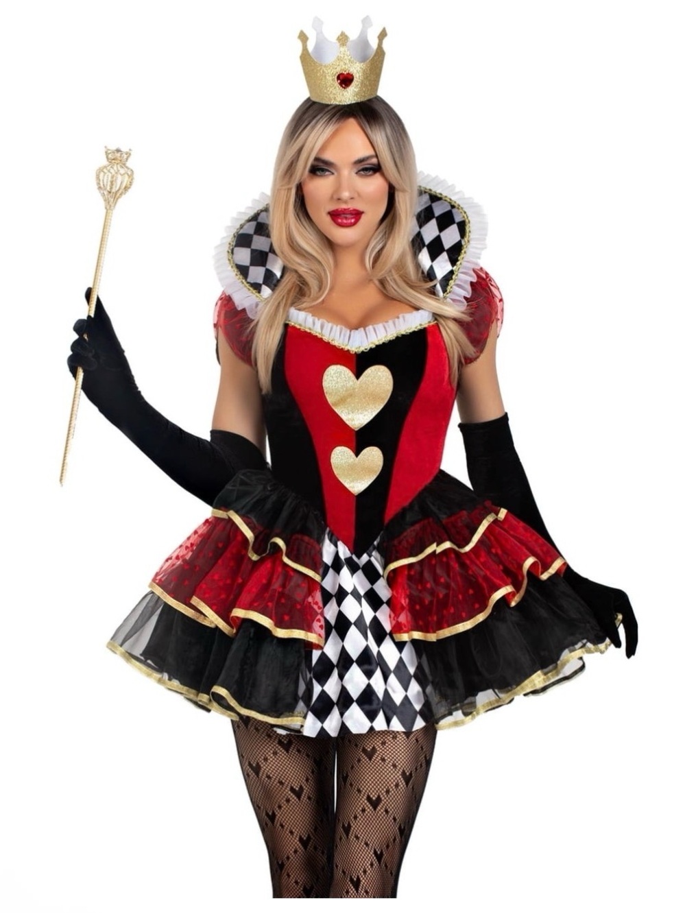 Leg Avenue Red, Black & Gold Queen of Hearts Costume